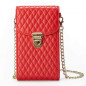 Sac de téléphone portable – Rouge avec ceinture et fermoirs dorés Sac de téléphone portable – Rouge avec ceinture et fermoirs dorés