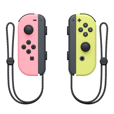 Paire de Manettes Joy-Con Switch Nintendo Rose Pastel / Jaune Pastel · Smarty Paris