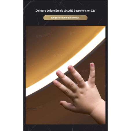 Horloge Murale LED - Lumière du Temps - 30x65 cm · Smarty Paris