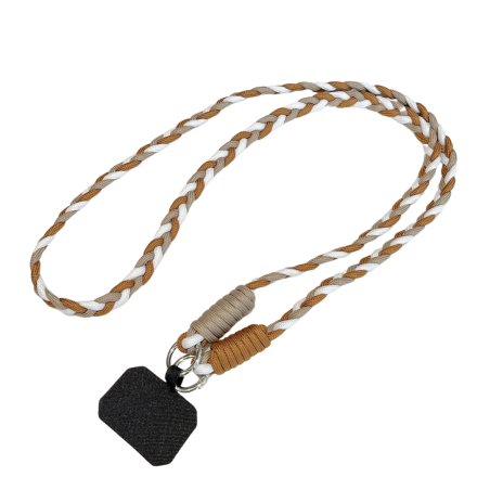 Collier de Coque de Téléphone en nylon avec Carte noir - Marron Blanc Gris - 1M — ECO · Smarty Paris 18e