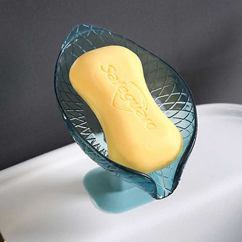 Porte-Savon Murale sans Perçage en Forme de Feuille avec Ventouse Porte-Savon Murale sans Perçage en Forme de Feuille avec Ventouse