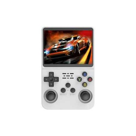 Mini Console de Jeu Vidéo Portable R36s Écran IPS 3,5" 64 Go - Blanc -