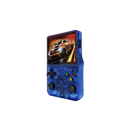 Mini Console de Jeu Vidéo Portable R36s Écran IPS 3,5" 64 Go - Bleu -