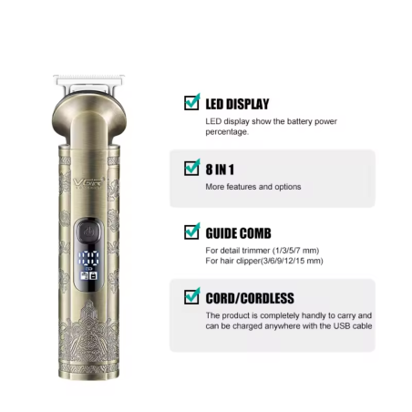 Tondeuse à Cheveux Electrique VGR V-110 8 en 1 · Smarty Paris