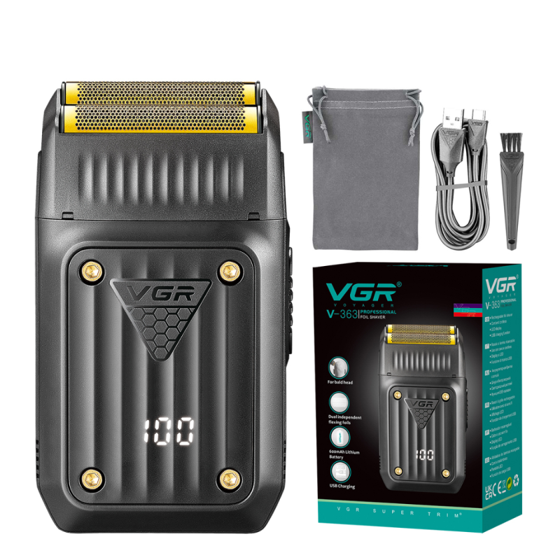 Tondeuse à Cheveux Rasoir Sans Fil Electrique LED VGR V-363 · Smarty Paris