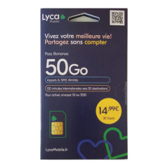 Carte SIM Prépayée Lyca mobile illimité +50 GO d’Internet Sans Abonnement — Reconditionné Garanti 12 mois · Smarty Paris · Smart