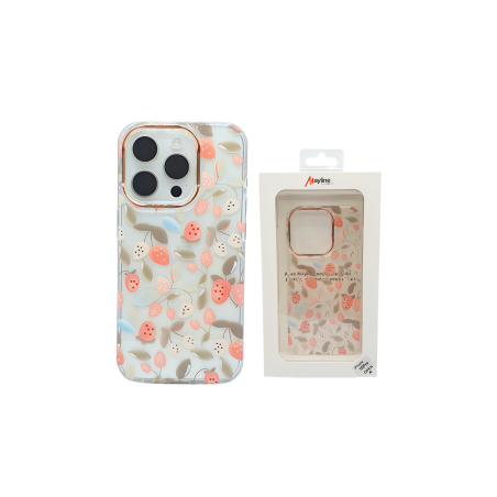 Coque de Protection Transparente avec Motifs Flower-03 pour iPhone - S