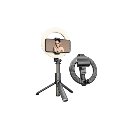 Support Selfie Smartphone Trépied avec Anneau Lumineux Bluetooth 70cm