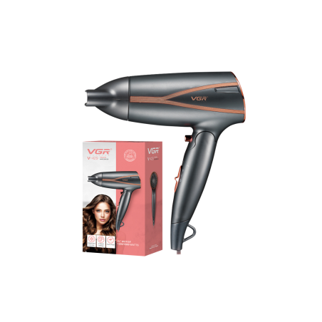 Sèche-Cheveux Pliable 1200/1600W Moteur DC Double Tension 2 Vitesses V