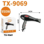 Sèche-cheveux 950 W CIAOBOSI TX-9069