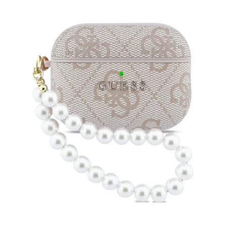 Coque de Protection pour AirPods Pro 3 PU Pearl Strap Classic Logo GUESS GUAP3P4E4PSP - Rose — Accessoire · Smarty Paris 18e