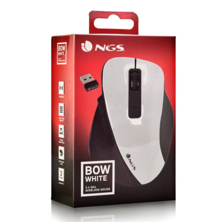 Souris Sans Fils NGS Bow White 800/1200/1600 | Smarty Paris 