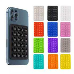 Support Téléphone Ventouse Double Face - 24 Picots en Silicone Antidér