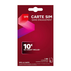 Carte SIM Prépayée SFR La Carte 10€ de Crédit Inclus — Reconditionné Garanti 12 mois · Smarty Paris