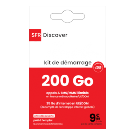 SFR Carte SIM prépayée SFR Appel + SMS + MMS | Smarty Paris