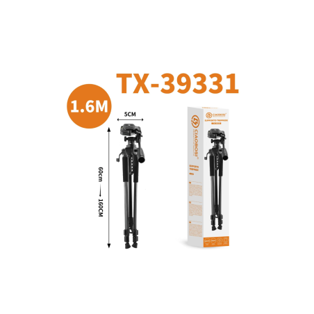 Trépied photo/vidéo 1,6 m réglable – Support caméra et smartphone CIAO