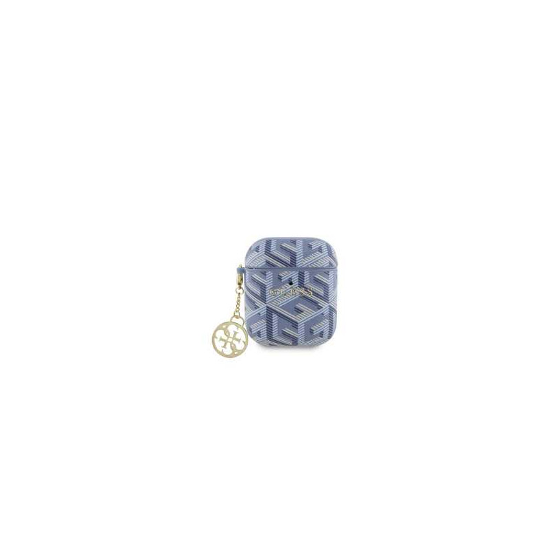 Coque de Protection pour AirPods/AirPods 2 Cube Classic Logo GUESS GUA2HGCFSEB - Blue
