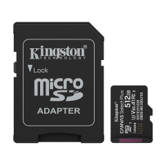 Carte mémoire microSD 512 Go Kingston Canvas Select Plus - SDCS3/512GB — Kingston · Smarty Paris 18e
