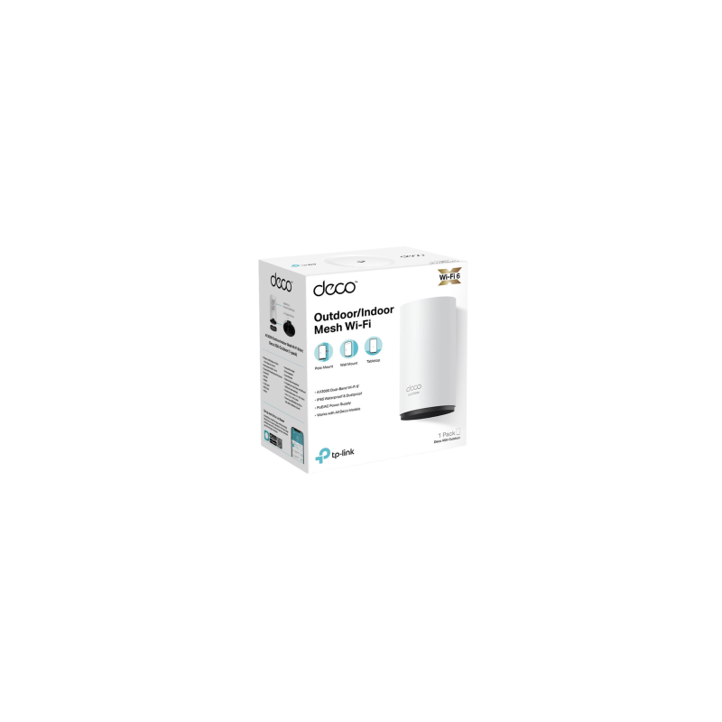 Routeurs Wi-Fi 6 Mesh Extérieur AX3000 Bi-bande IP65 Sécurité WPA3 TP-Link Deco X50-Outdoor - Blanc