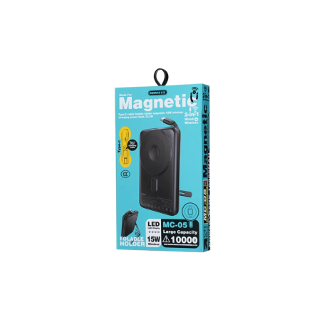 Power Bank Magnétique avec Type-C cable foldable 10000mAh MC-05 REMAX