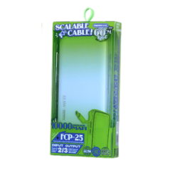 Power Bank à Charge Rapide 22.5W avec Câble Type-C Télescopique 10000m