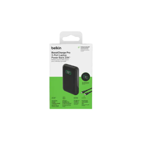 Power Bank Laptop BELKIN 20,000mAh 65W BPB020btBK - Noir - Alimentatio