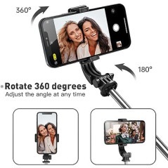 Support Selfie Smartphone R1L avec Éclairage Intégré 1.7 M - Noir — ECO · Smarty Paris 18e