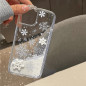 Coque transparente pour iPhone - Effet sable liquide dynamique - Neige hiver — Accessoire · Smarty Paris 18e