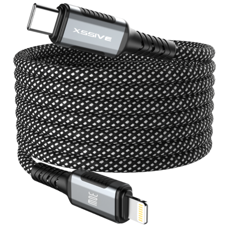 Câble Magnétique Tressé USB-C / Lightning XSSIVE XSS-MGC-CL1M - 1M — Accessoire · Smarty Paris 18e