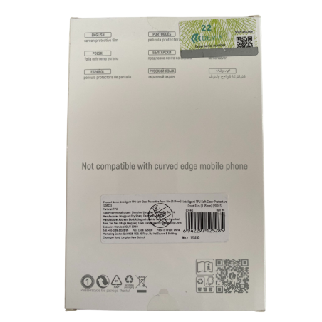 Film Protection TPU Intelligent Ultra-résistant 0,35 mm - 20 Pcs (Sans Code) — Devia · Smarty Paris 18e