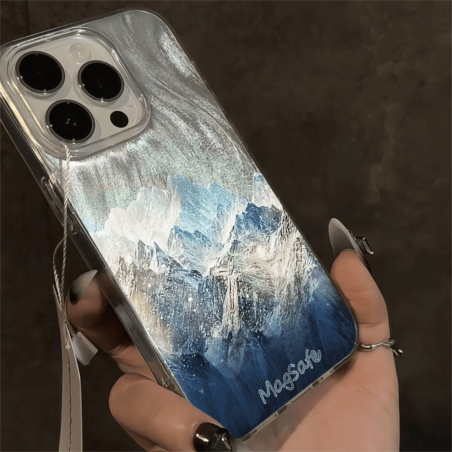 Coque pour iPhone - Coquille de Plumes - Pic de Lumière — Accessoire · Smarty Paris 18e