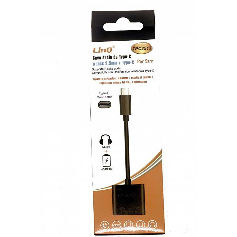 Audio adapter LinQ USB-C to 3.5 mm jack and USB-C - TPC3513 Audio adapter LinQ USB-C to 3.5 mm jack and USB-C - TPC3513