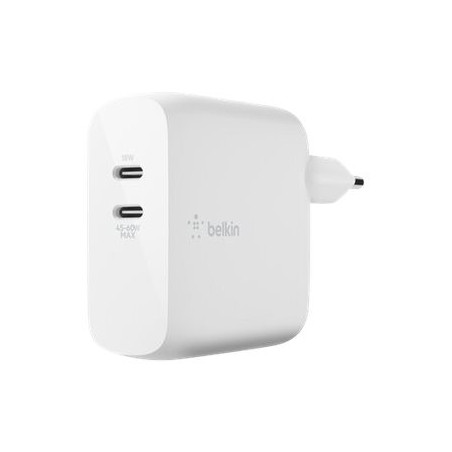 Adaptateur Secteur BELKIN BOOST↑CHARGE™ 2 ports USB-C PD Mac / PC 63W GaN — Belkin · Smarty Paris 18e