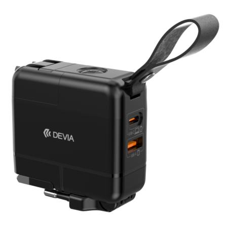 Chargeur Gan Multifonctionnel 45W PD ＋ QC Devia Global - Noir — Devia · Smarty Paris 18e