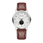 Montre à Quartz pour Hommes Modiya Bracelet en Cuir PU avec Petit Cadran Blanc Marron — ECO · Smarty Paris 18e