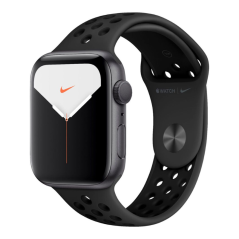Montre Connectée Apple Watch Series 5 Cellulaire 44mm Nike Noir Aluminium Avec B… — Reconditionné Garanti 12 mois · Smarty Paris