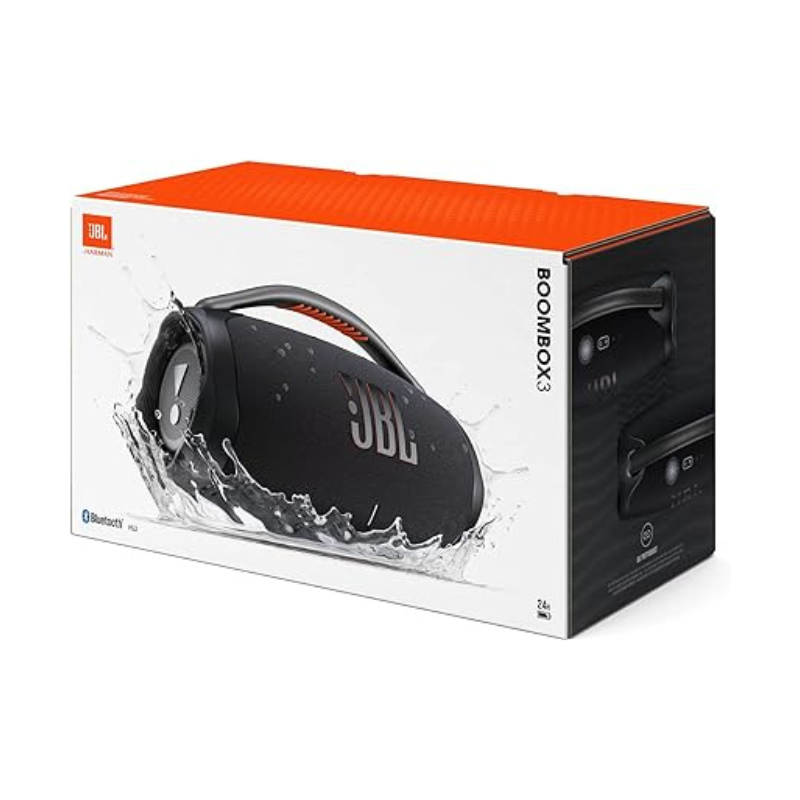 JBL Portable Bluetooth Speaker Boombox 3 Wi‑Fi – Black