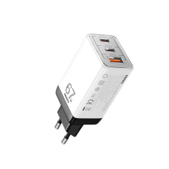 Chargeur Rapide Type-C + USB GaN 67W REMAX RP-U159PRO Figen - EU - Blanc — REMAX · Smarty Paris 18e