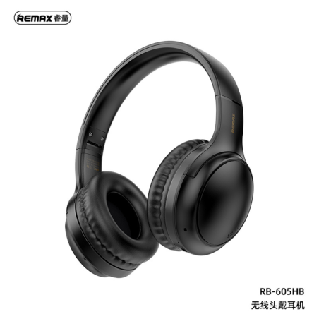 Casque sans fil Pliable 800 mAh REMAX RB-605HB - 66H d'Autonomie - Charge en 3H - Noir — REMAX · Smarty Paris 18e