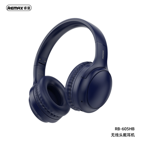 Casque sans fil Pliable 800 mAh REMAX RB-605HB - 66H d'Autonomie - Charge en 3H - Bleu — REMAX · Smarty Paris 18e