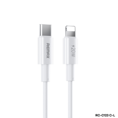 Câble Type-C / Lightning Charge Rapide 20W 2M REMAX Dofon Series RC-C123 - Blanc — REMAX · Smarty Paris 18e