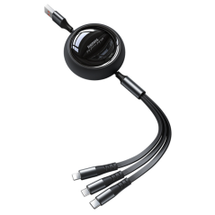 Câble 3 en 1 en alliage d'aluminium USB/ lightning/ USB-C/ Micro Charge rapide 15W REMAX Linon Serie… — REMAX · Smarty Paris 18e