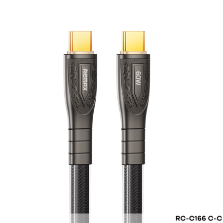 Câble Type-C / Type-C en Alliage Zinc Tressé de Charge Rapide 60W REMAX Prime Series RC-C166 - 1.2M … — REMAX · Smarty Paris 18e