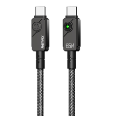 Câble de données Type-C / Type-C en Alliage d'aluminium tressé avec Charge Rapide 65W REMAX Swift C3… — REMAX · Smarty Paris 18e