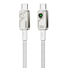 Câble USB-C / USB-C en Alliage d'aluminium tressé avec Charge Rapide 65W REMAX Swift C36 - 1.2M - Bl… — REMAX · Smarty Paris 18e