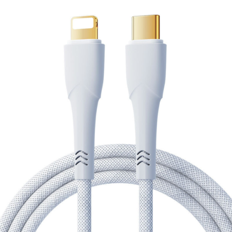 Câble Type-C / Lightning Tressé 20W Remax RC-C063 - 1.2M - Blanc — REMAX · Smarty Paris 18e