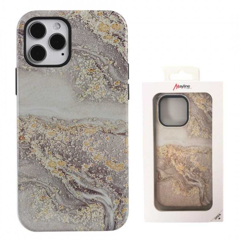 Protective Case Mayline Double Marble – iPhone Gold