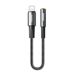 Câble Adaptateur Lightning / Jack Tressé 3.5mm REMAX C22 - 0.12M - Noir — REMAX · Smarty Paris 18e