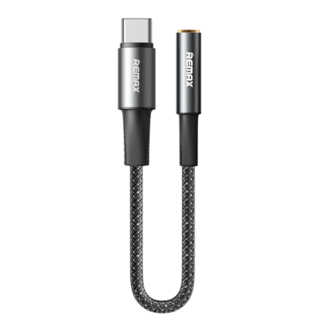 Câble Adaptateur Type-C / Jack Tressé 3.5mm REMAX CB08 - 0.12M - Noir — REMAX · Smarty Paris 18e