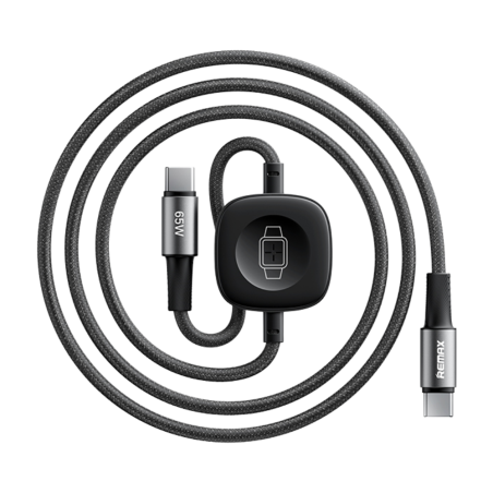 Câble C-C - Lightning 65W Velocity en Alliage d'Aluminium Tressé REMAX C31(C-C) - 1.2M - Noir — REMAX · Smarty Paris 18e